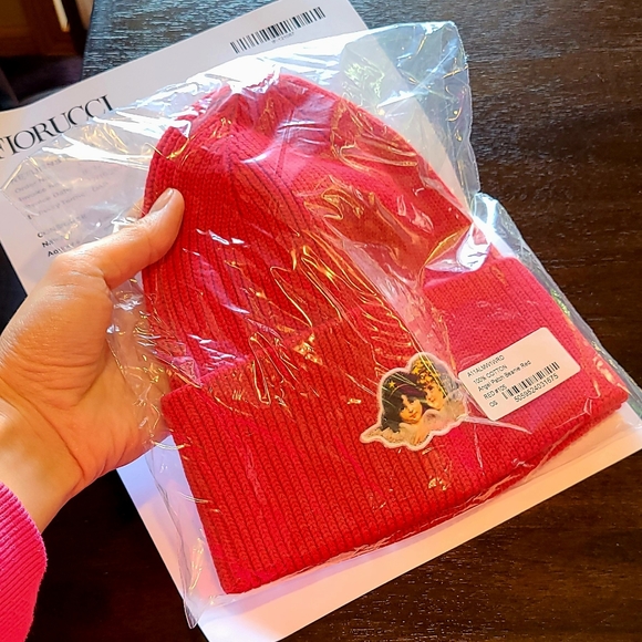 Fiorucci ANGELS BEANIE hat red New - Picture 8 of 14